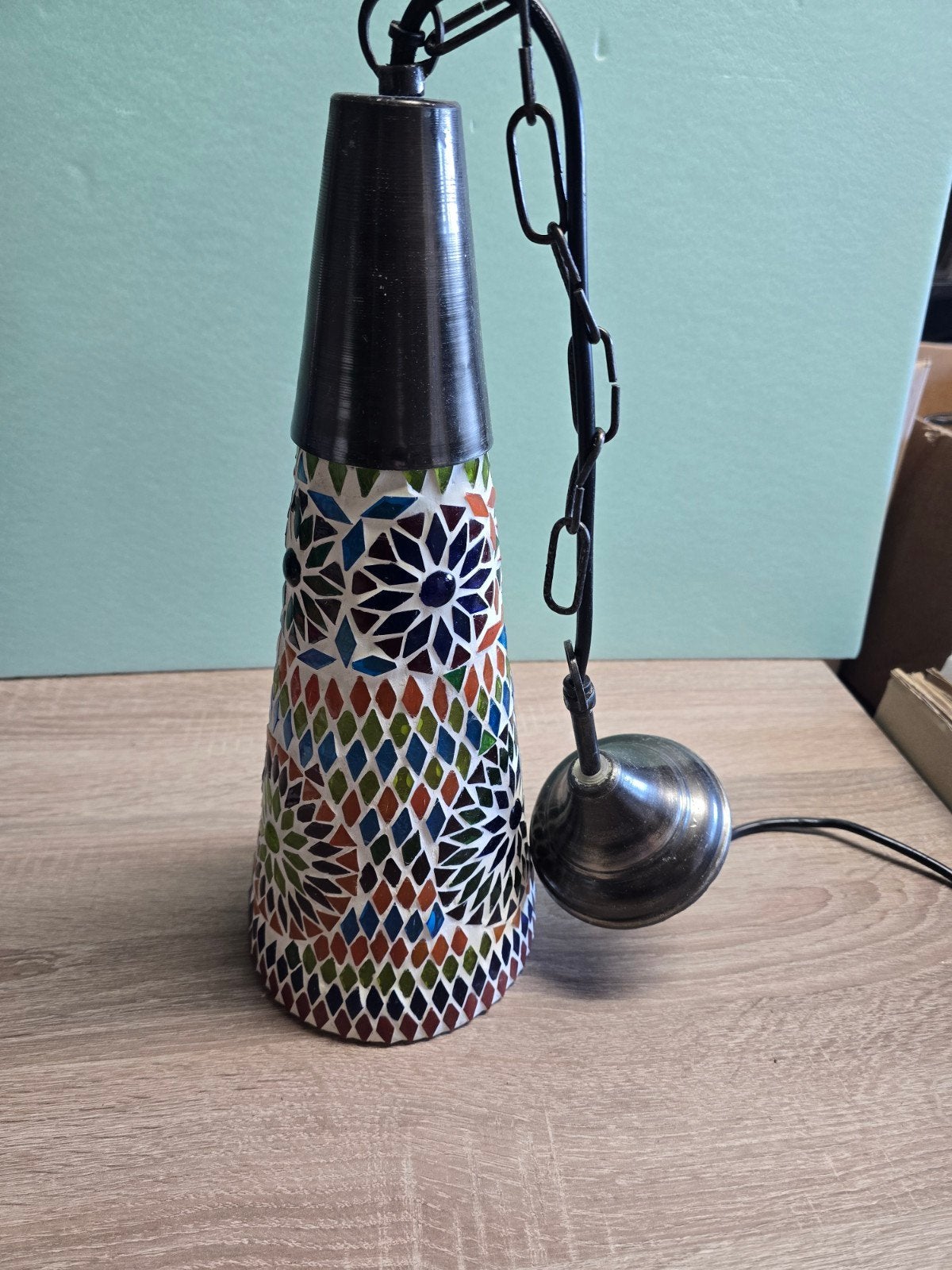 mozaïek hanglamp, Overige typen, Overige stijlen, Ophalen of Verzenden, Zo goed als nieuw