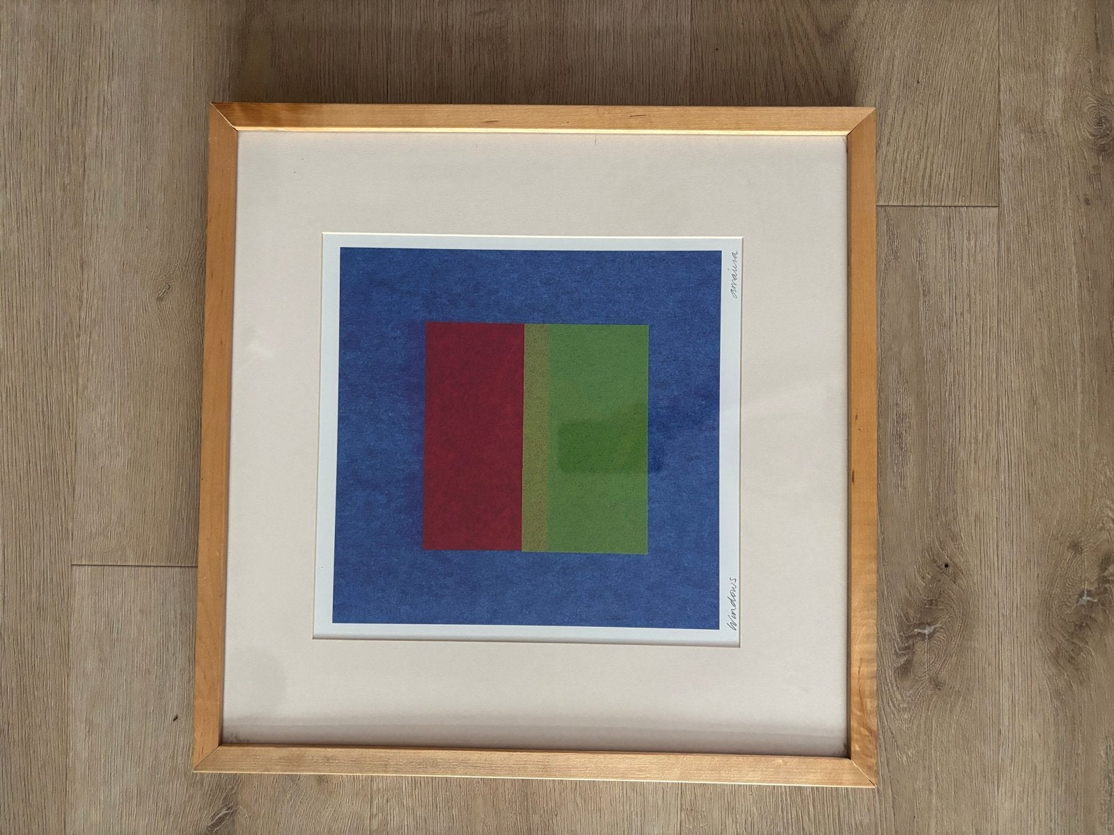 Kunstprint windows Amaina Ikea Vintage in Houten Lijst, Ophalen of Verzenden