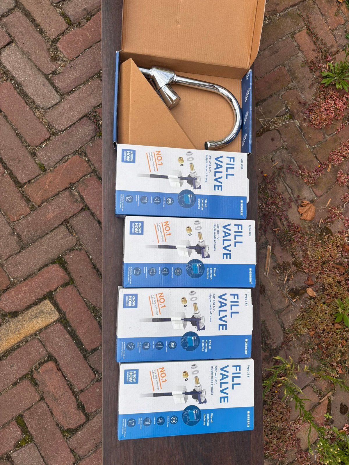 Geberit Vlotter kraan, Ophalen, Nieuw, Chroom, Toilet