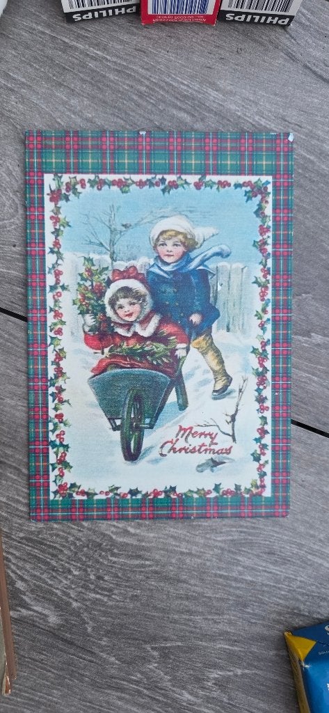 Kerst bordje, Ophalen of Verzenden, Zo goed als nieuw