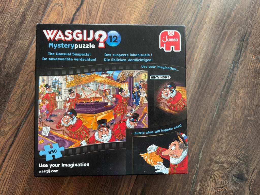 Wasgij, mysterypuzzle. 12, De onverwachte verdachten, Ophalen, 500 t/m 1500 stukjes, Zo goed als nieuw, Legpuzzel