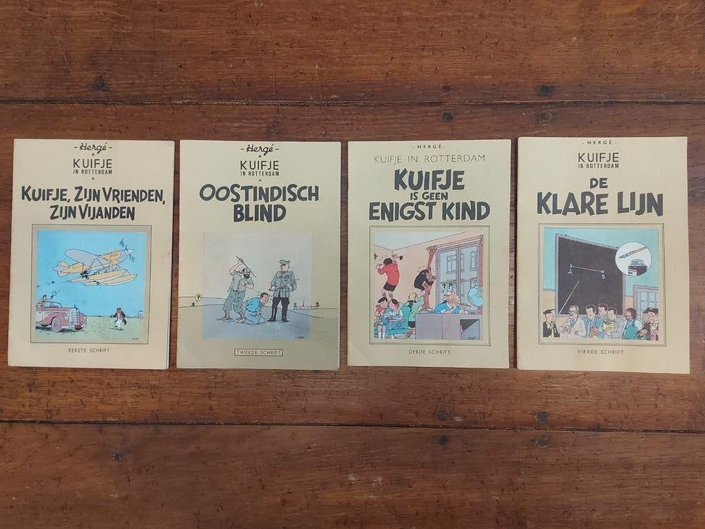 Complete 4-delige set 'Kuifje in Rotterdam' (1977), Boeken, Ophalen of Verzenden, Zo goed als nieuw, Meerdere stripboeken, Hergé