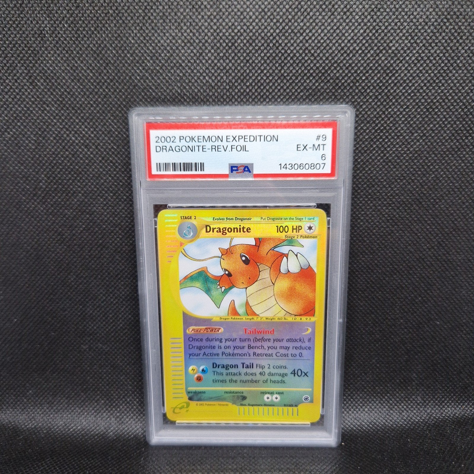 Dragonite Rev Holo Expedition PSA 6, Ophalen of Verzenden, Zo goed als nieuw