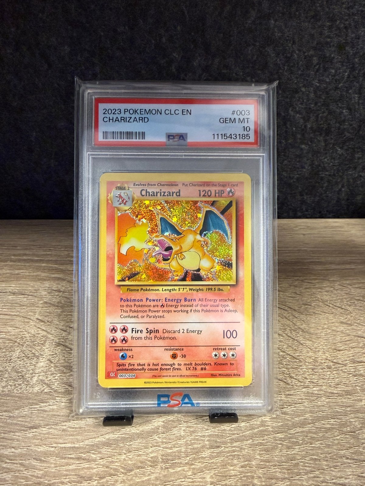 Pokémon | Charizard Holo | PSA 10 | 003/034 | 2023, Ophalen of Verzenden, Nieuw, Losse kaart