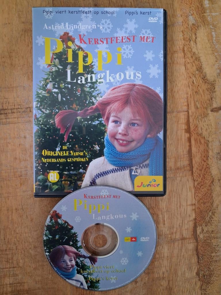 DVD  - Kerstfeest met Pippi Langkous  - Astrid Lindgren, Alle leeftijden, Ophalen of Verzenden, Avontuur, Tv fictie