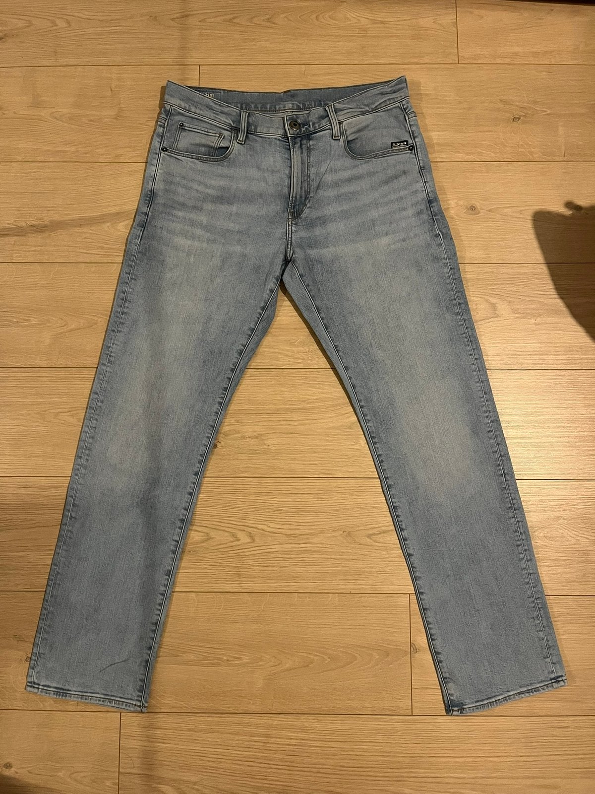 G- star RAW 3301 STRAIGHT broek jeans W34 L34 Z.G.A.N., Ophalen of Verzenden, Zo goed als nieuw, Overige kleuren, W33 - W34 (confectie 48/50)