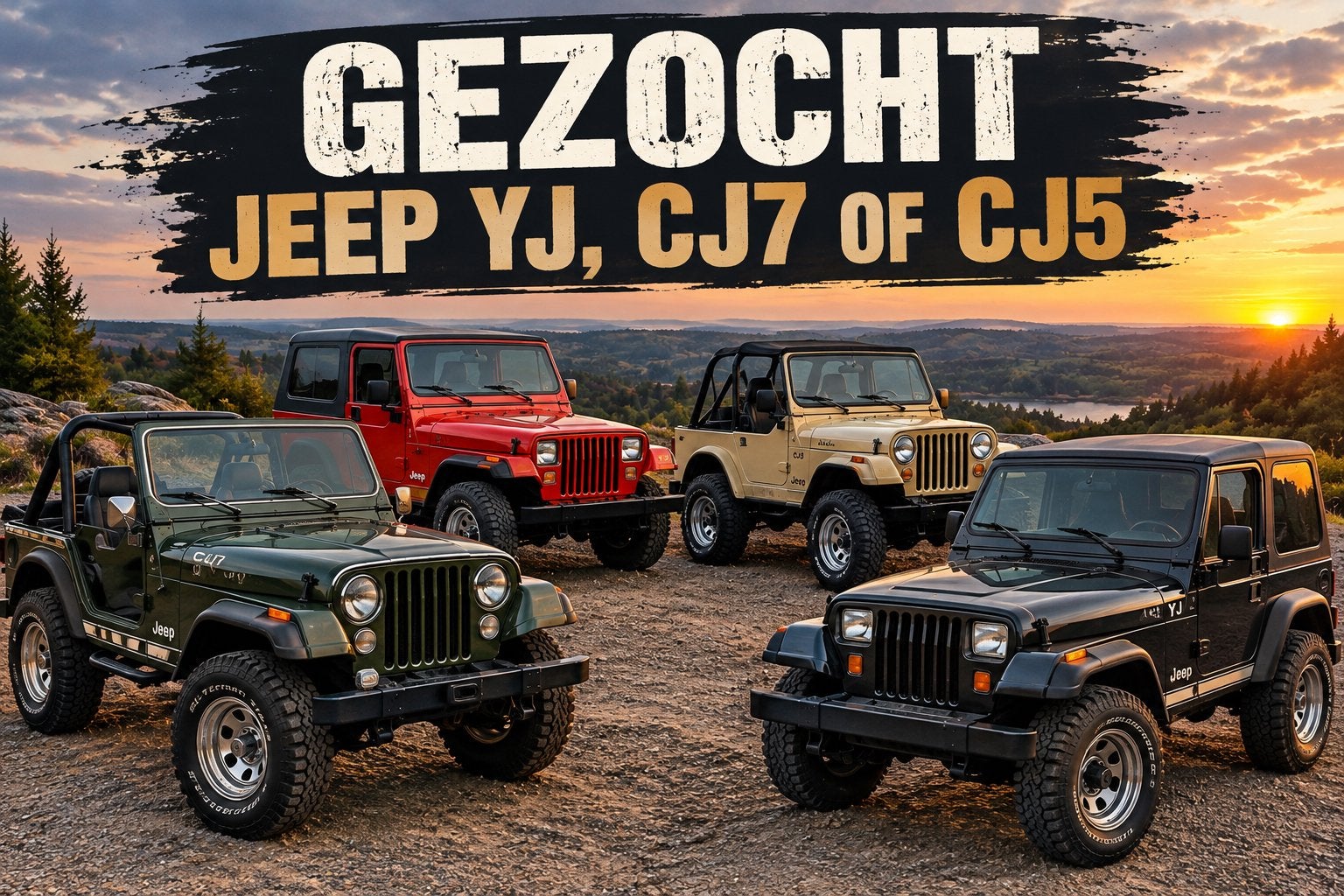 Gezocht; Jeep wrangler YJ CJ5 CJ7, Auto's, Jeep, Particulier, Te koop