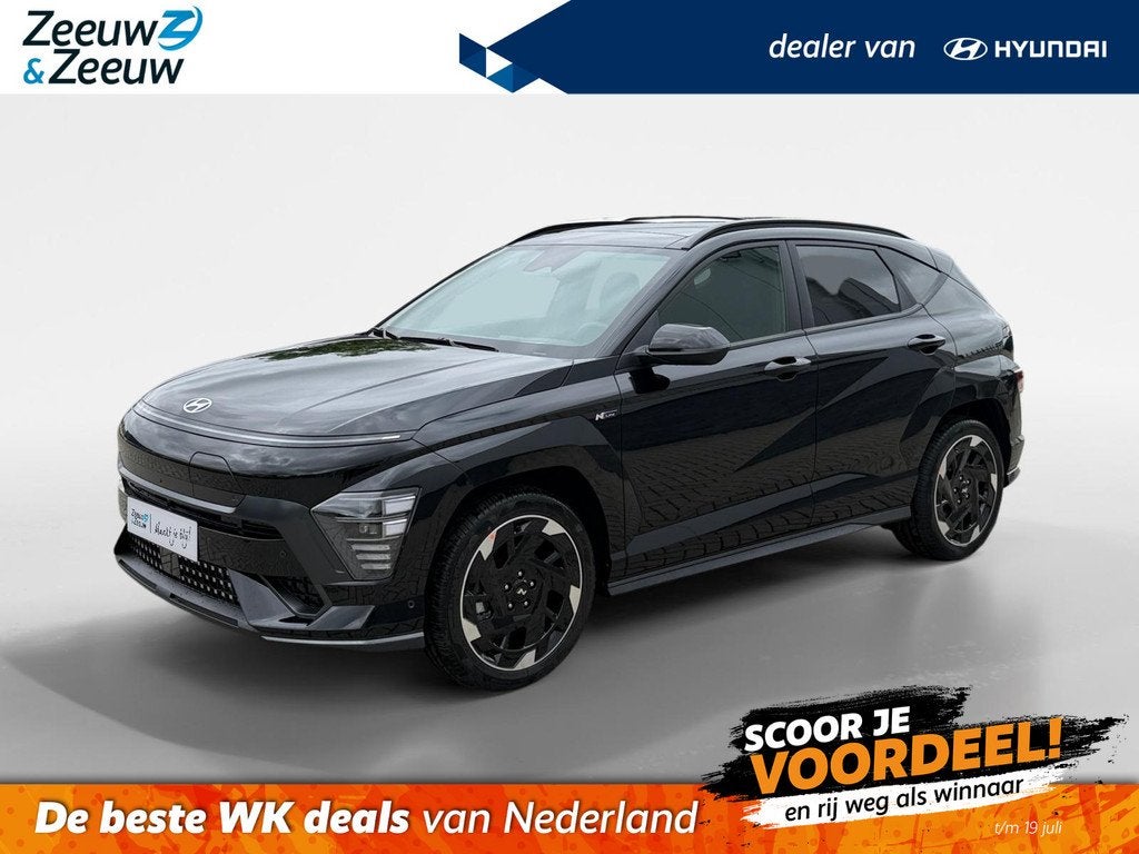 Hyundai Kona Electric N Line Sky 64.8 kWh | NU TOT €4.000,, Auto's, Hyundai, 12 maanden, Zwart, Nieuw, SUV of Terreinwagen