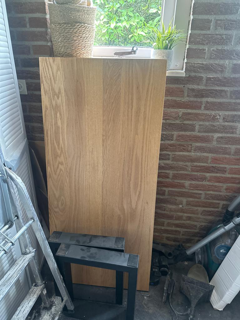 Mooie houten tafelblad 132x60x6 cm, 25 tot 50 mm, Ophalen of Verzenden, Zo goed als nieuw, Plank