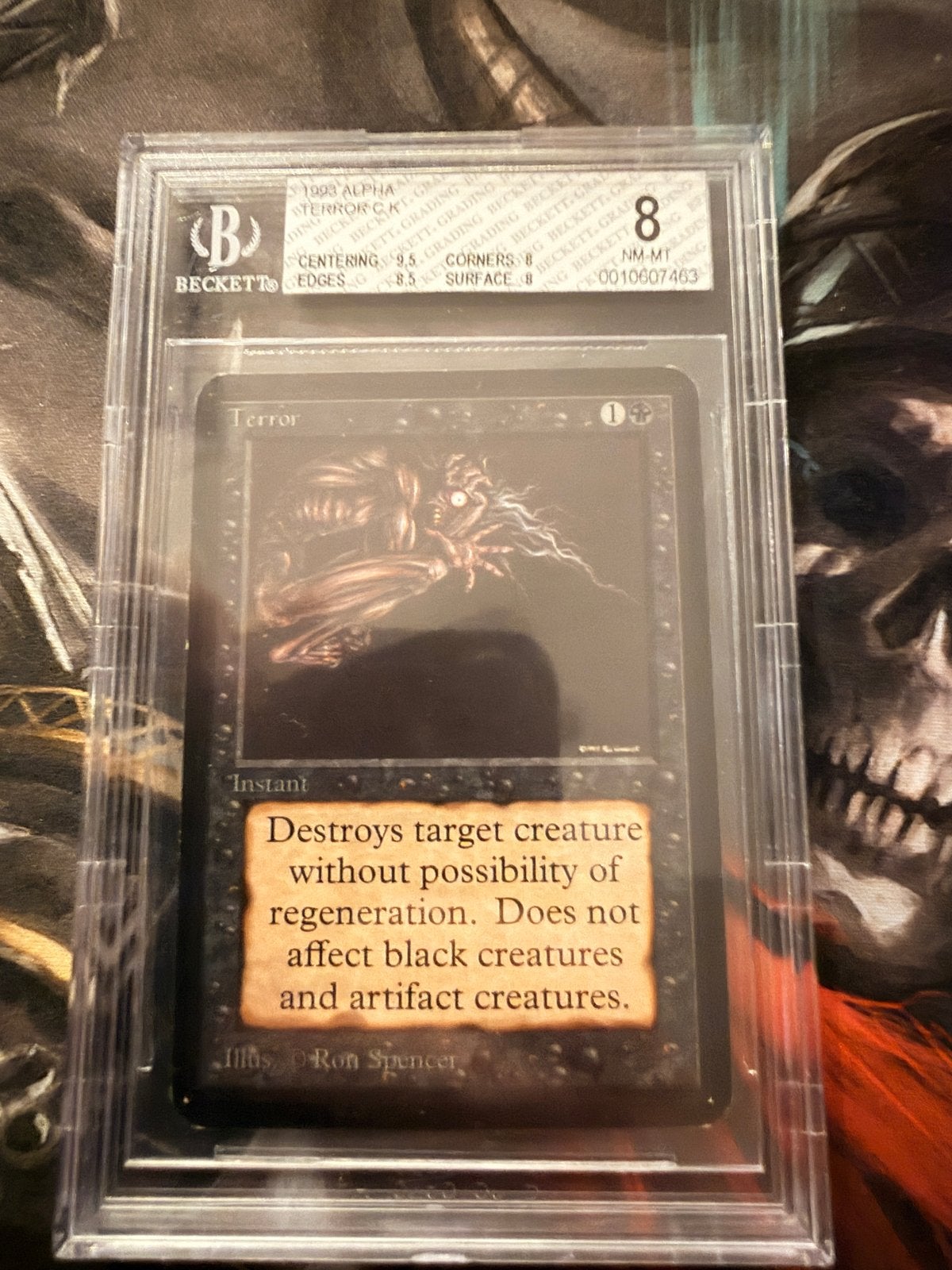 MTG Alpha Terror BGS 8 - NM-MT #1, Ophalen of Verzenden, Zo goed als nieuw, Losse kaart
