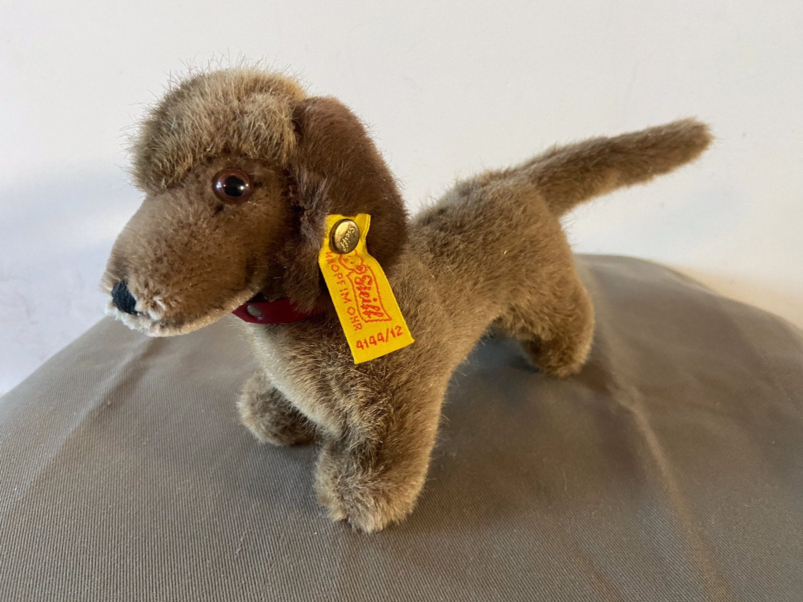 Steiff teckel Bazi, 4144/12, 12cm, Ophalen of Verzenden, Zo goed als nieuw, Overige typen, Steiff