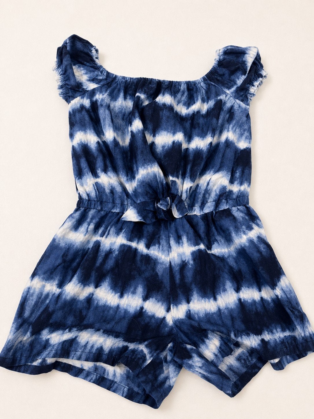 GAP Kids Jumpsuit Blauw Tie-Dye Maat 128 (valt ruim), Ophalen of Verzenden, Zo goed als nieuw, Jurk of Rok, Gap Kids