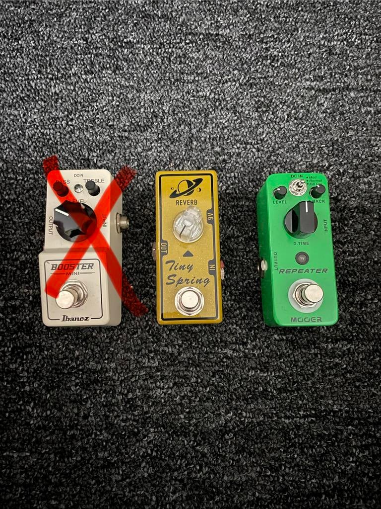 Tiny Spring Reverb en Mooer Repeater Delay, Ophalen of Verzenden, Gebruikt, Reverb