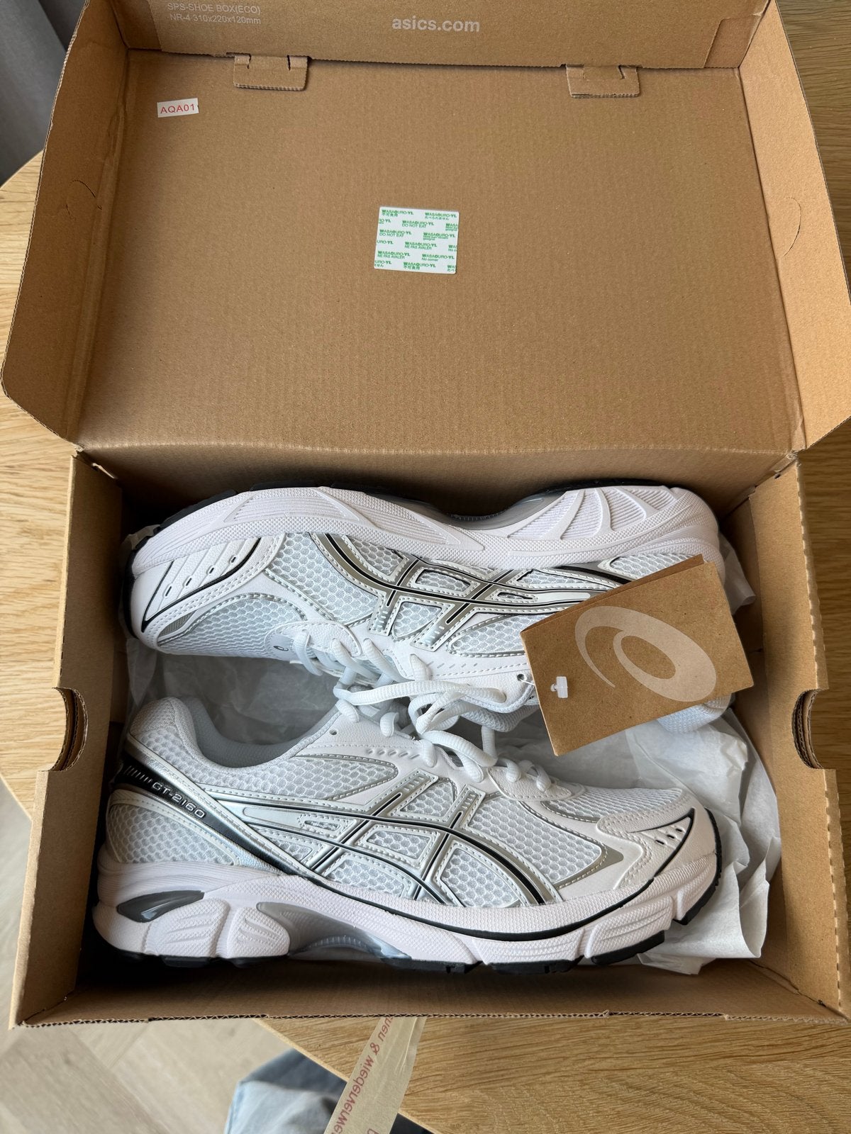 Nieuwe Asics Gel GT-2160 white/pure silver maat 40,5, Verzenden, Nieuw, Wit, Sneakers of Gympen