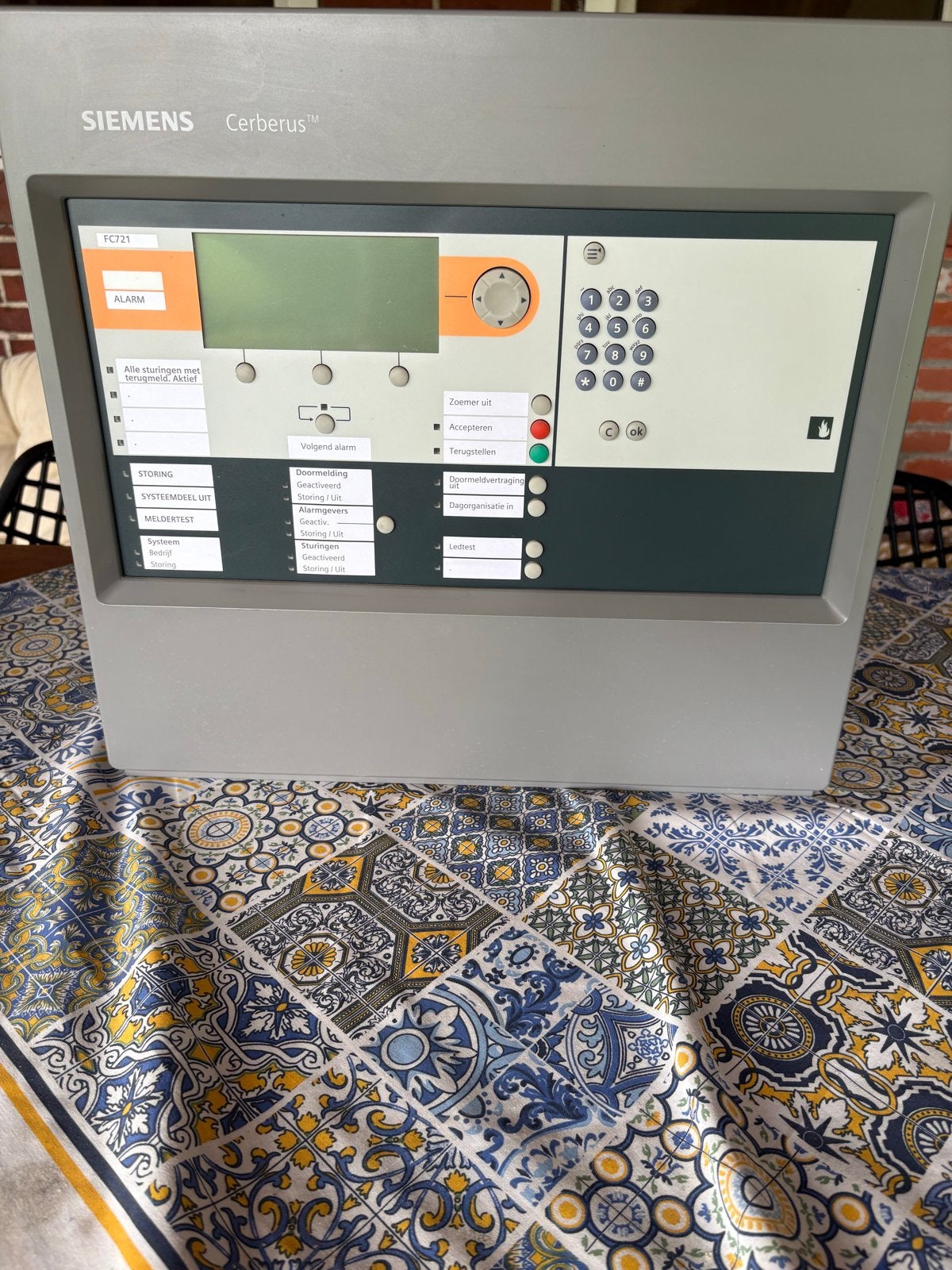 Siemens Cerberus FC721 Brandmeldsysteem met Detectoren, Gebruikt, Ophalen of Verzenden, Compleet systeem, Rook