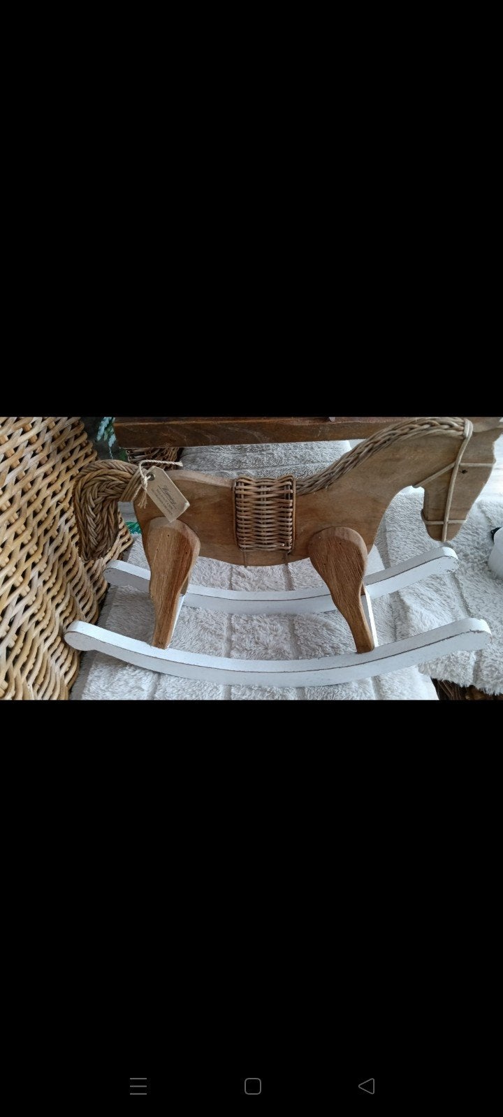 Rattan Riviera Maison hobbelpaard, Huis en Inrichting, Woonaccessoires | Overige, Ophalen of Verzenden, Zo goed als nieuw