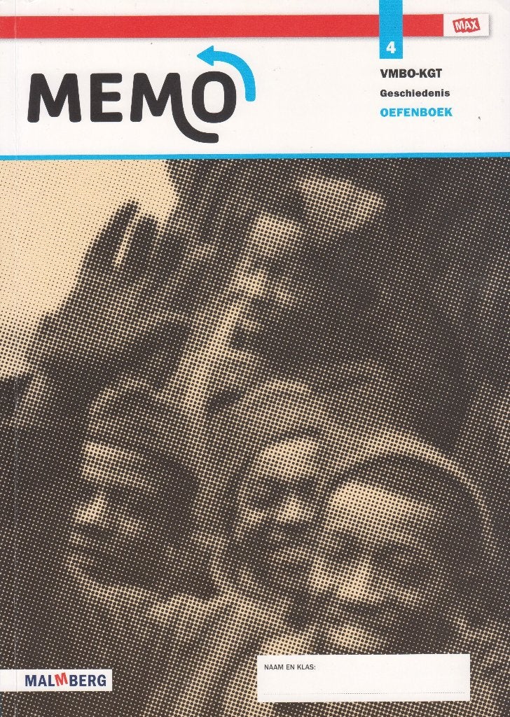 MEMO 5e ed. Geschiedenis Examen 4 VMBO-KGT Oefenboek (ZGAN), VMBO, Malmberg, Geschiedenis, Ophalen of Verzenden