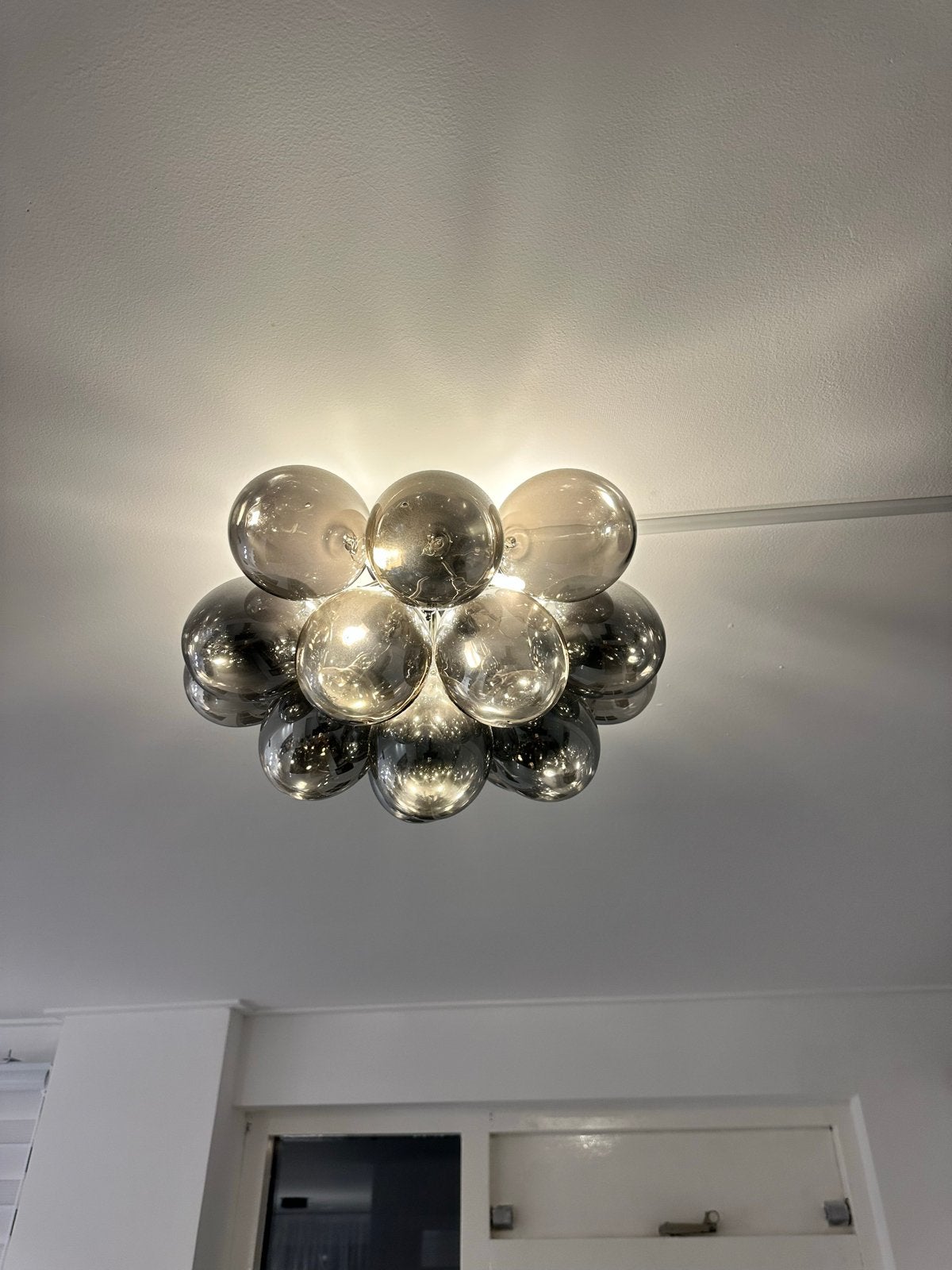 Moderne plafondlamp met glazen bollen, Ophalen, Modern, Grijs, Plafondlamp