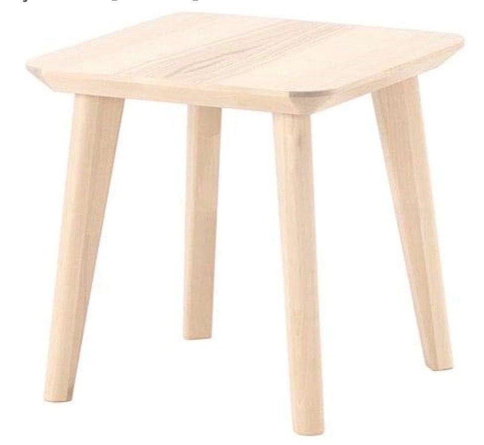 IKEA LISABO Bijzettafel - 45x45 cm, essenfineer, Ophalen, Minder dan 45 cm, Minder dan 55 cm, Vierkant