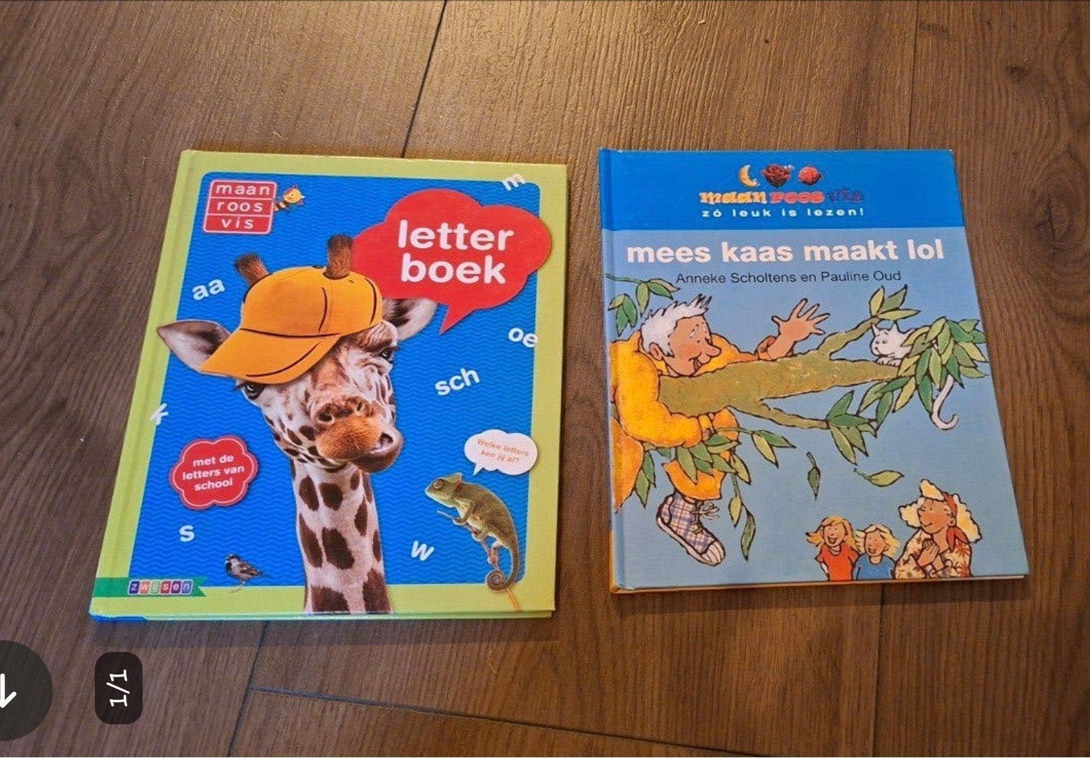 Maan Roos Vis Letterboek & Mees Kaas maakt lol - Leren lezen, Ophalen of Verzenden, Gelezen, Anneke Scholtens, Pauline Oud, Fictie algemeen