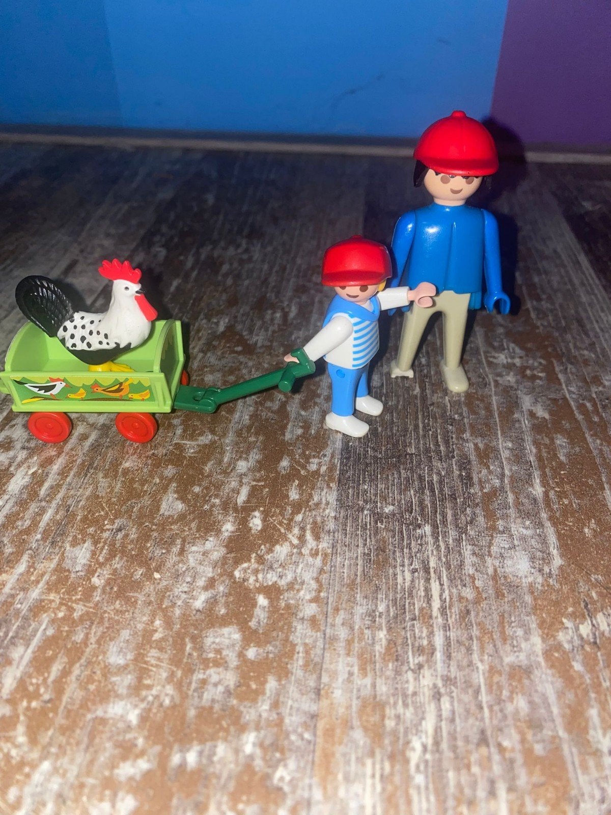 Playmobil Boerderij Set: Vader, Zoon & Kip met Kar, Ophalen of Verzenden, Gebruikt, Jongen of Meisje
