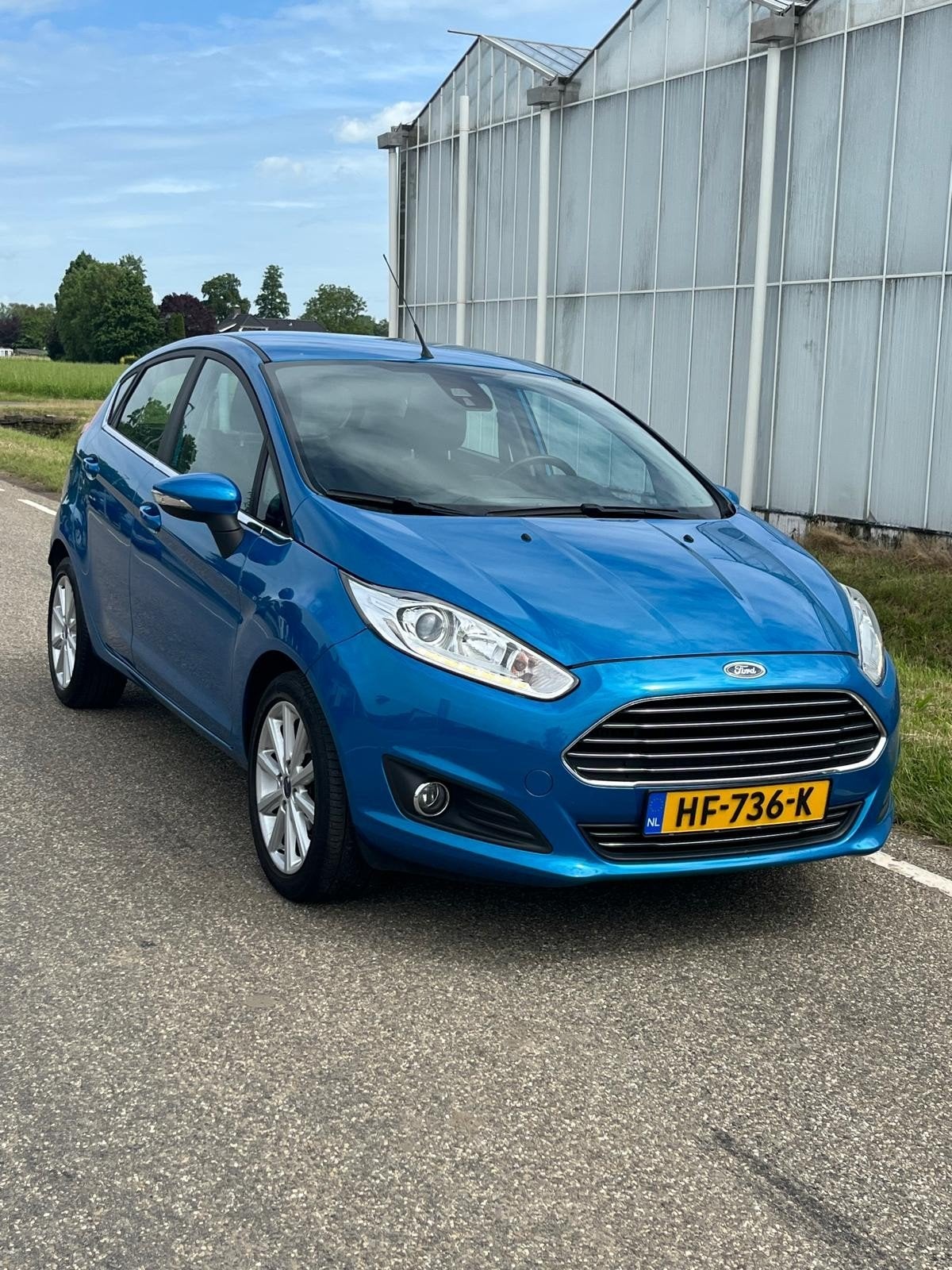 Ford Fiësta 1.0 EcoB. Titanium 74KW/100PK 5D 2015 Blauw, Blauw, 100 pk, 23 km/l, Origineel Nederlands