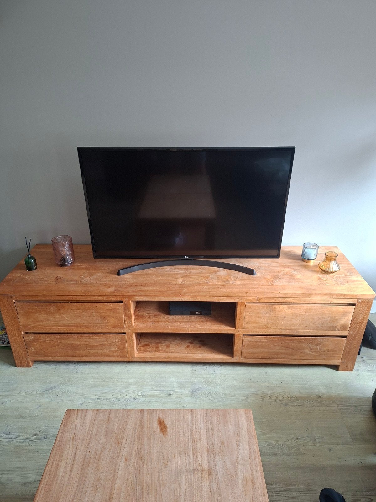 Teak meubelen set, Huis en Inrichting, Ophalen, Gebruikt, Vierkant, 50 tot 100 cm