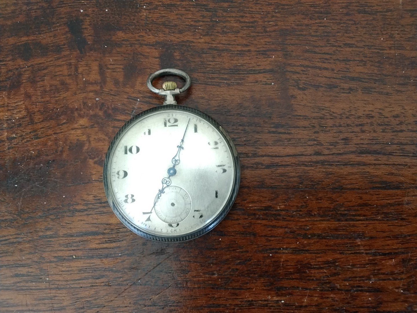 Vintage Timwatch Zwitsers zakhorloge 15 jewels 0.800 zilver, Ophalen of Verzenden