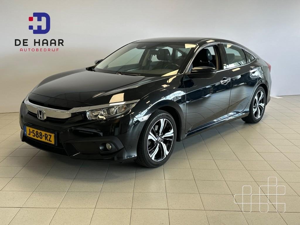 Honda CIVIC 1.5 I-VTEC ELEGANCE, Euro 6, 4 cilinders, Met garantie (alle), Zwart