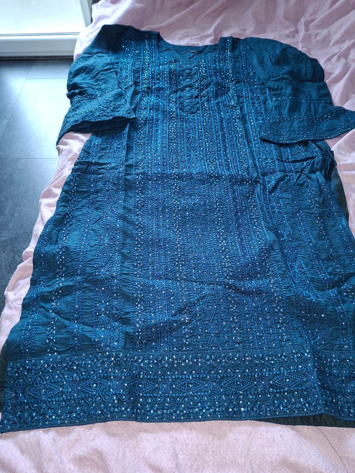 Indiase Salwar Kameez - Prachtige Traditionele Set, Overige typen, Maat 46/48 (XL) of groter, Ophalen of Verzenden, Onbekend