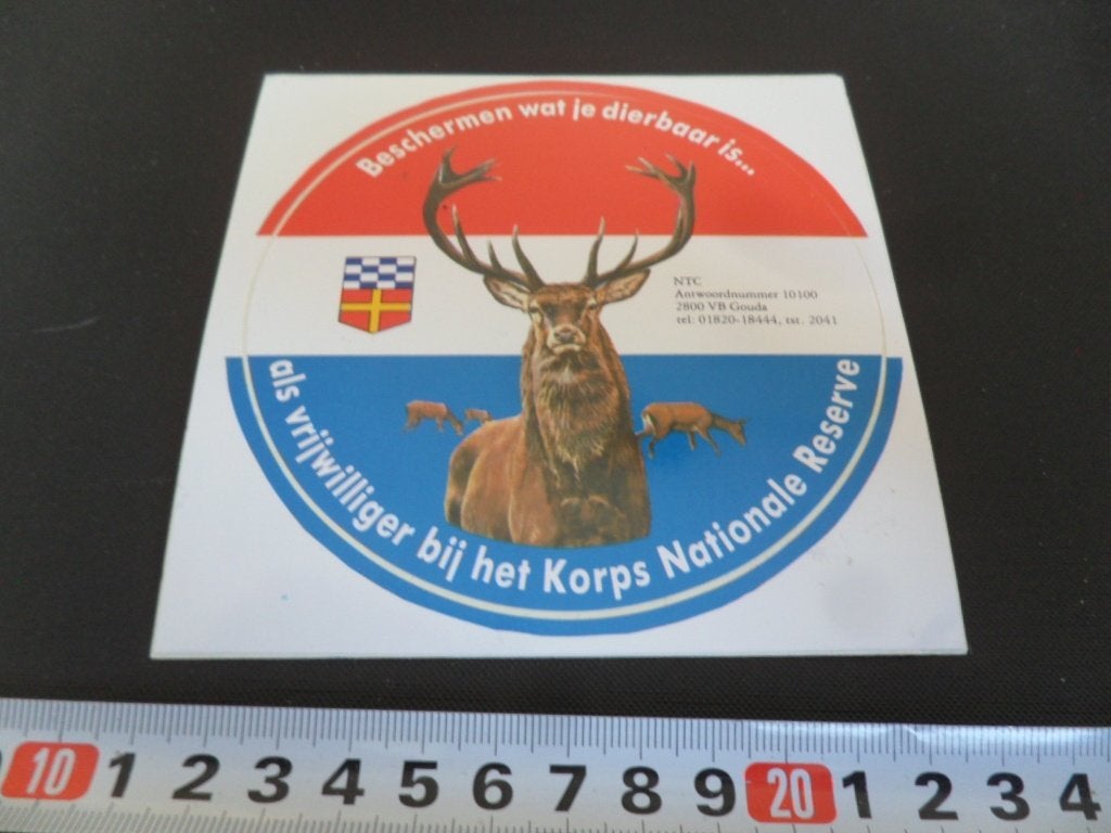 sticker natres leger beschermen wat je dierbaar is gouda NTC, Verzamelen, Ophalen, Zo goed als nieuw