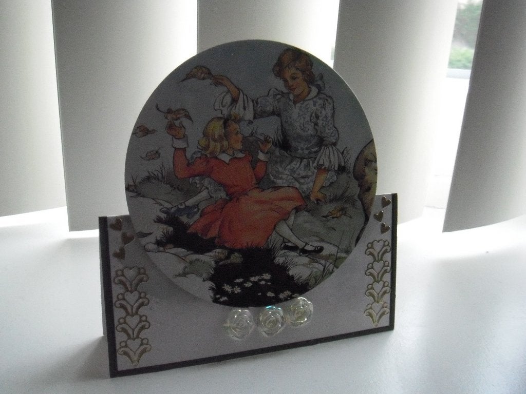 Blanco kaart met meisjes   NR;34, Verzenden, Nieuw, Kerst