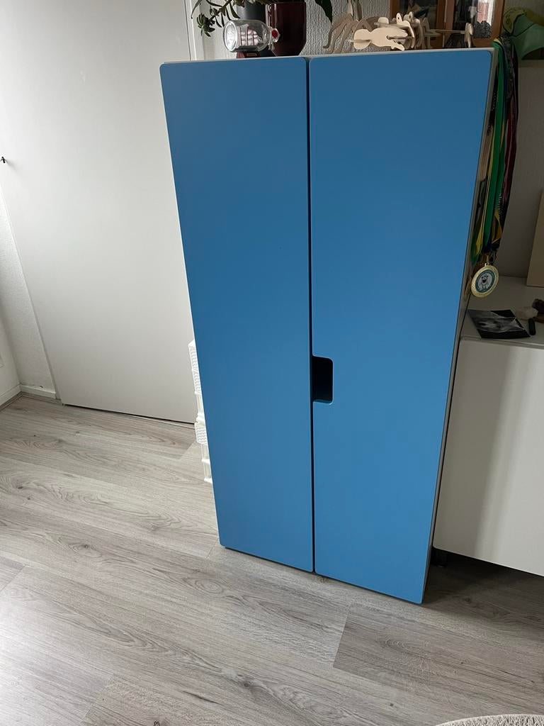 IKEA Stuva Kast - Blauw met planken en lade, Gebruikt, Met lade(s), 150 tot 200 cm, 25 tot 50 cm