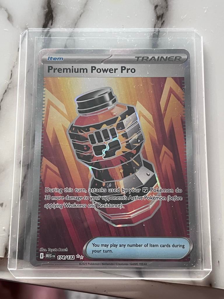 Premium Power Pro Trainer Kaart (174/132), Ophalen of Verzenden, Zo goed als nieuw, Losse kaart, Foil