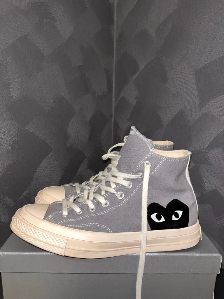 Converse Chuck 70 High x Comme des Garcons PLAY Grijs 42,5, Kleding | Heren, Schoenen, Ophalen of Verzenden, Zo goed als nieuw