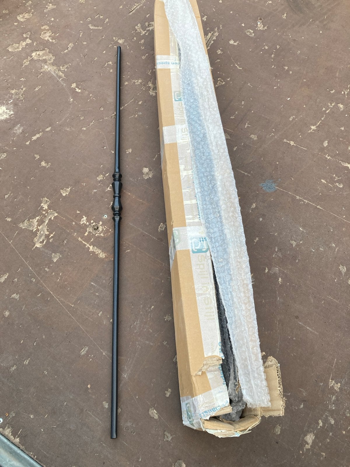 Zwarte metalen spijl voor trap of balustrade, Overige materialen, 100 tot 150 cm, Overige typen, Nieuw