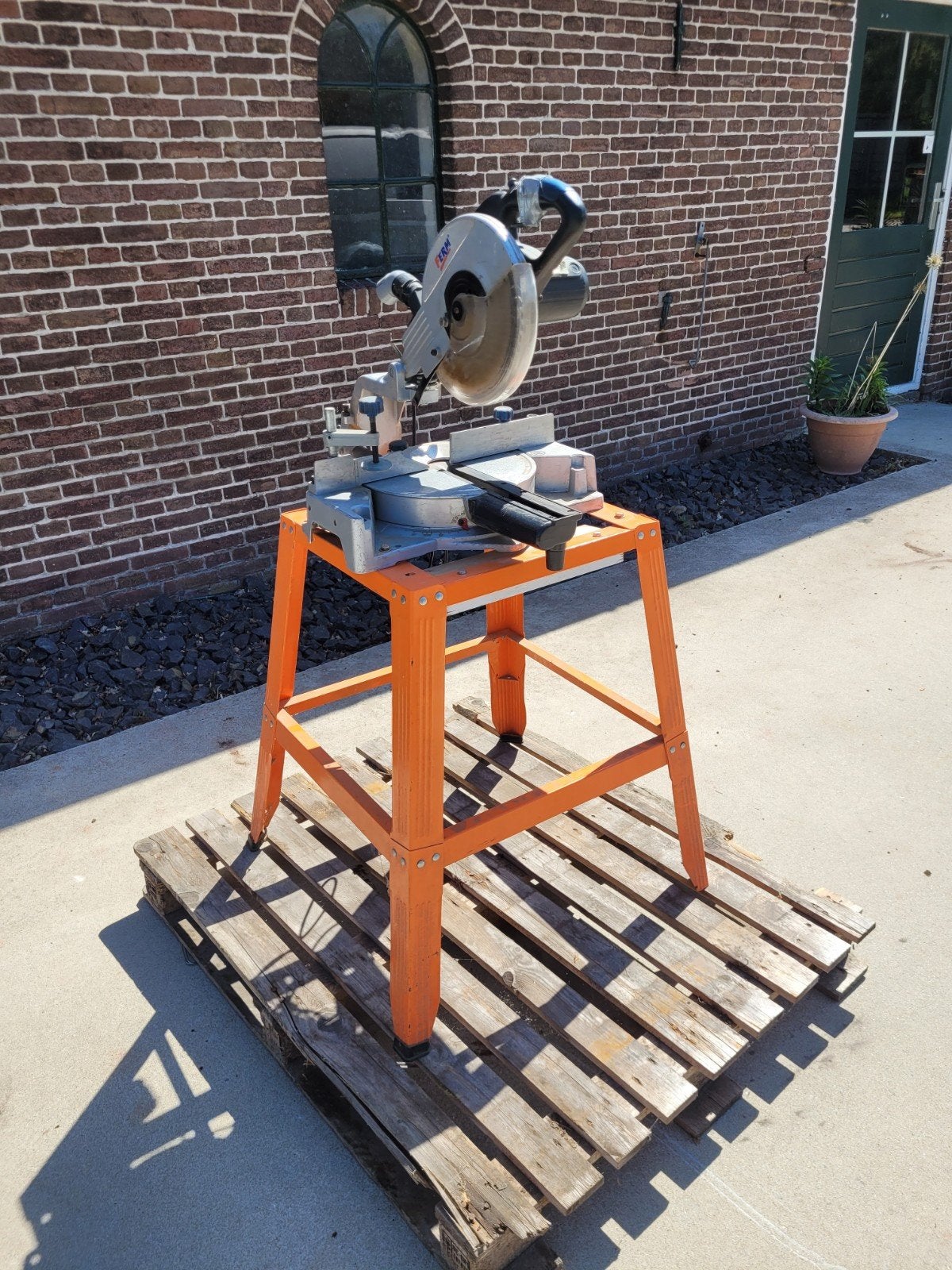 Afkortzaag voor hout houtafkortzaag cirkelzaag 230 volt, Ophalen, Gebruikt, 70 mm of meer, Ferm
