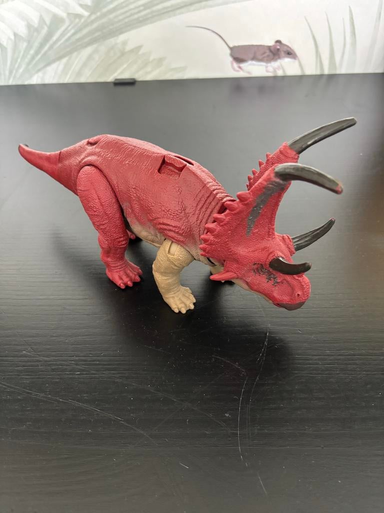 Rode Triceratops Dinosaurus Speelgoed, Ophalen of Verzenden, Zo goed als nieuw
