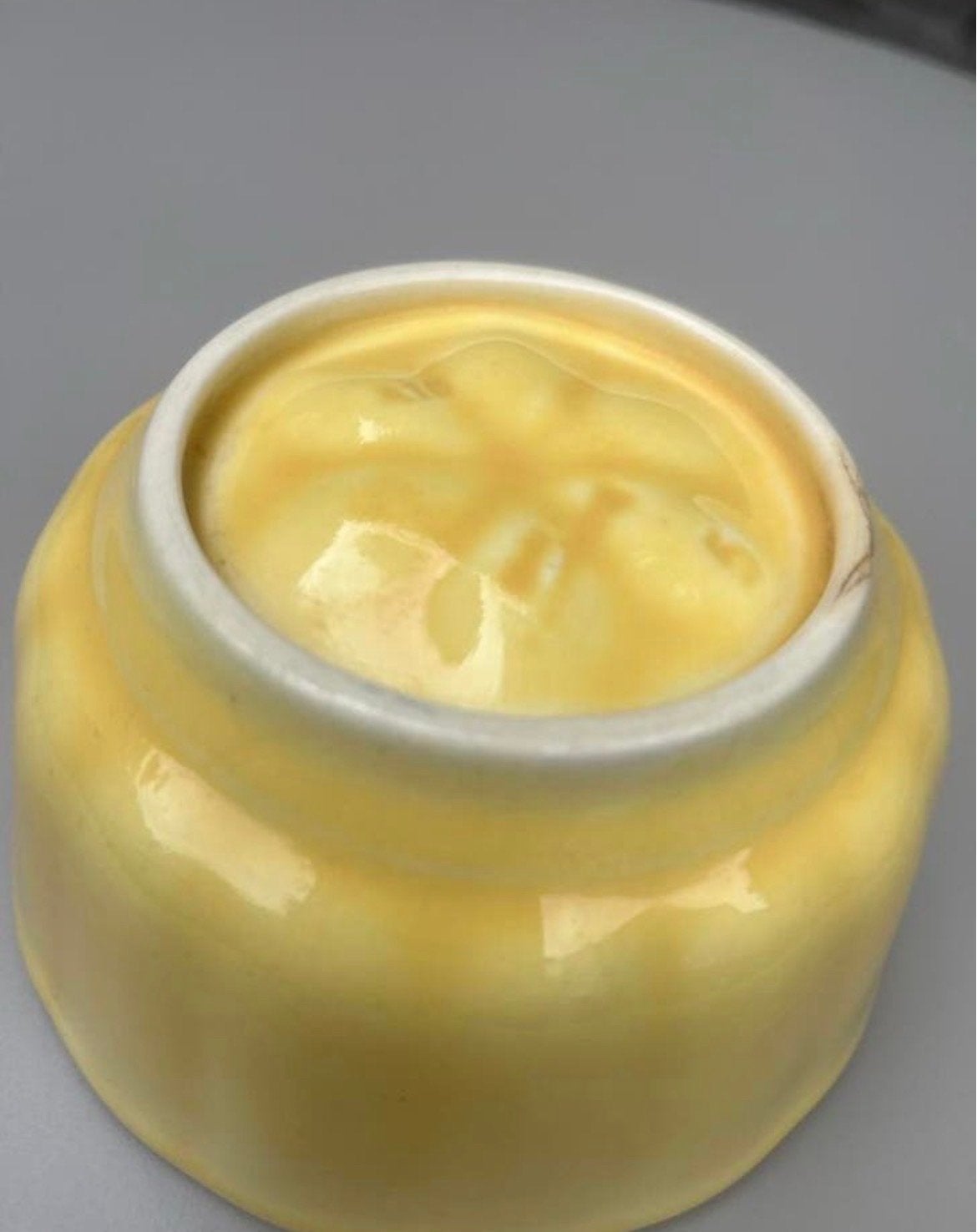 Vintage Puddingvorm Schaaltje - Geel met Sterpatroon, Ophalen of Verzenden