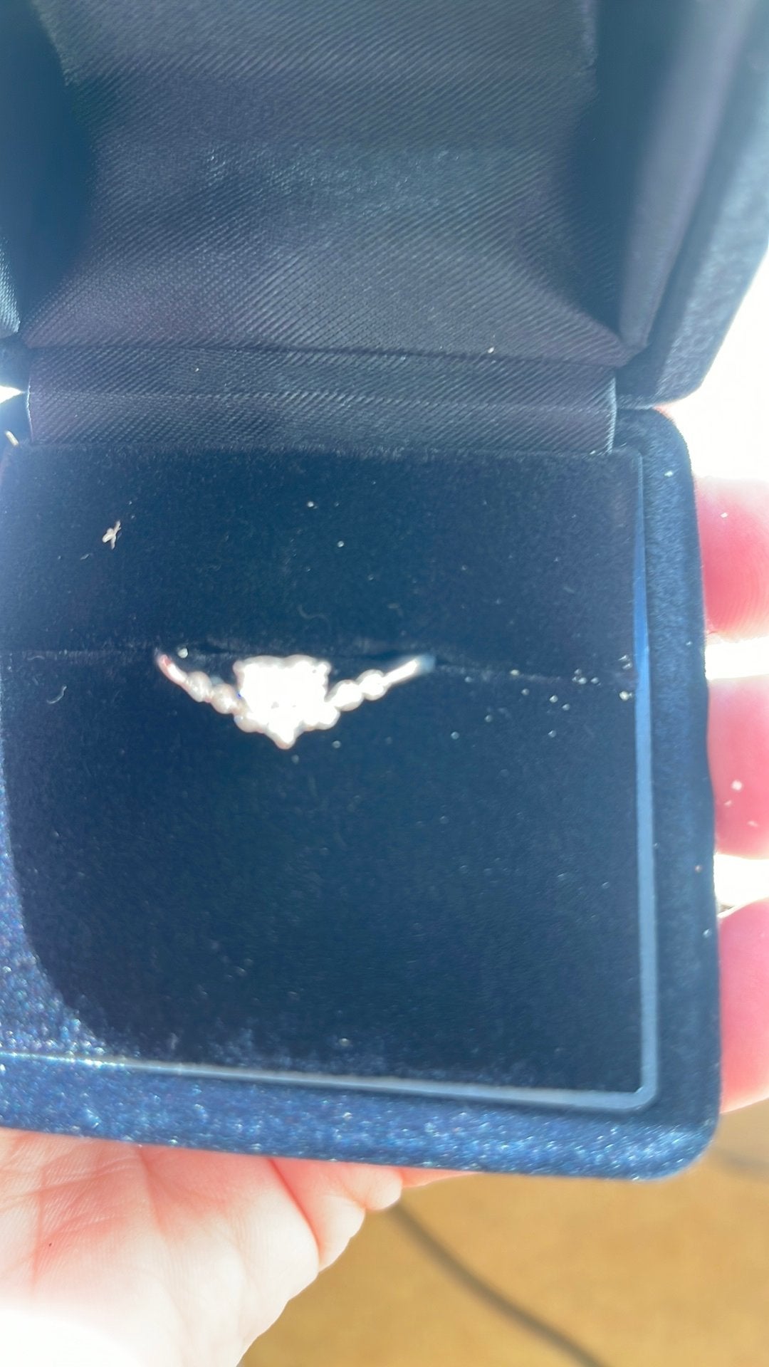 Ring Platina 900 hart geslepen diamant 0,46 karaat, Overige materialen, Ophalen of Verzenden, Zo goed als nieuw, 17 tot 18