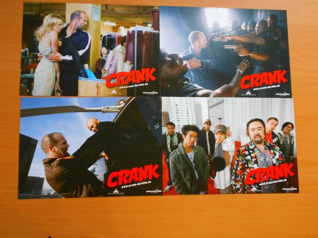 CRANK      lobbycard set., Verzenden, Nieuw, A4 of kleiner, Film en Tv