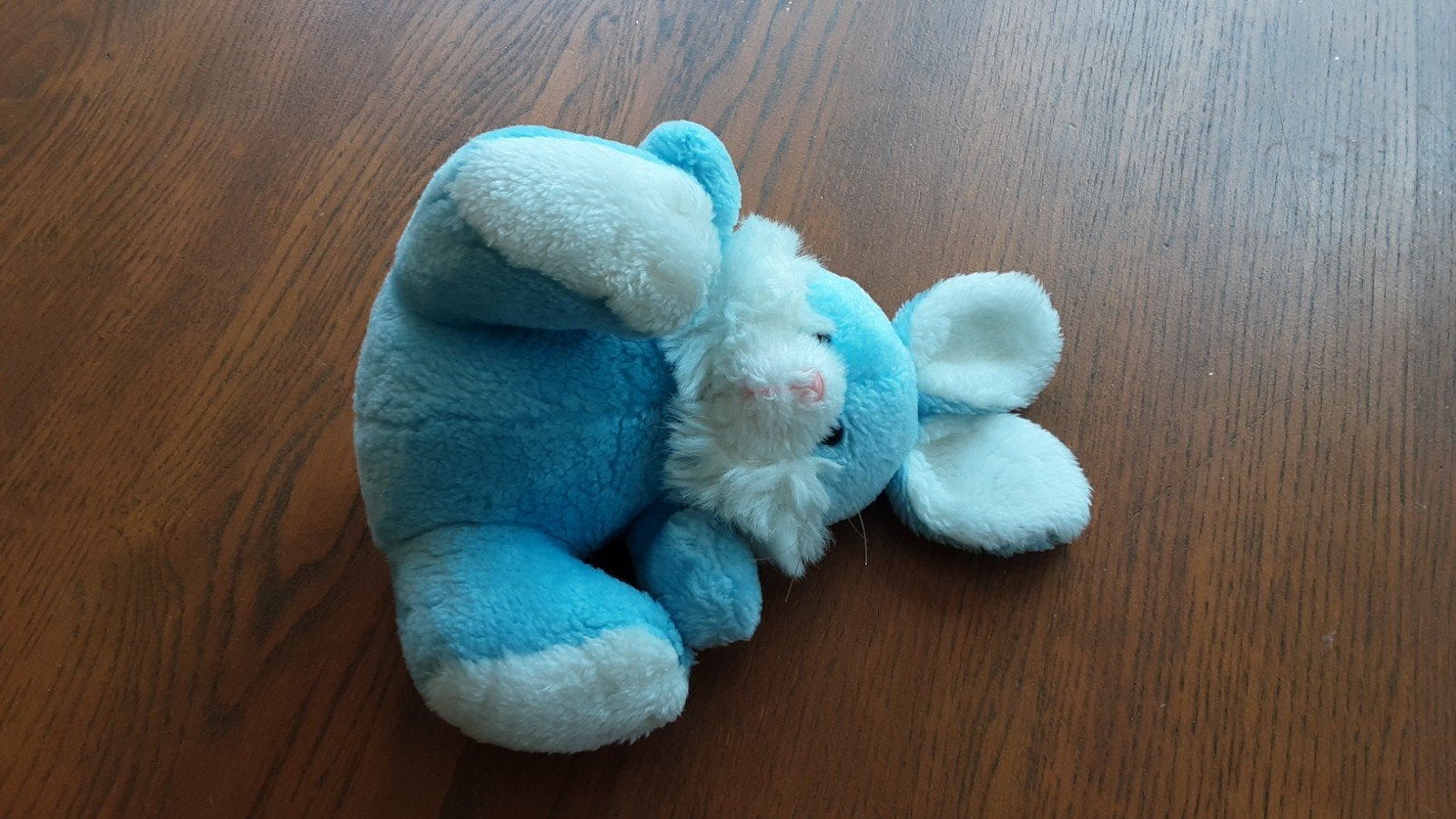 Schattige blauwe konijnen knuffel, Gebruikt, Blauw, Konijn, Ophalen of Verzenden