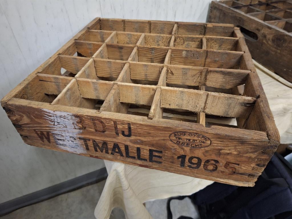 oude bierbak Abdij Westmalle, 1965, Ophalen of Verzenden, Gebruikt, Overige typen, Overige merken