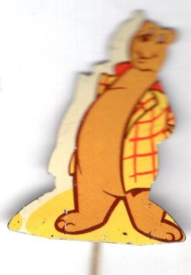 O.B. Bommel stripfiguur blik misdruk speldje ( L_110), Verzamelen, Ophalen of Verzenden, Zo goed als nieuw, Figuurtje, Speldje of Pin