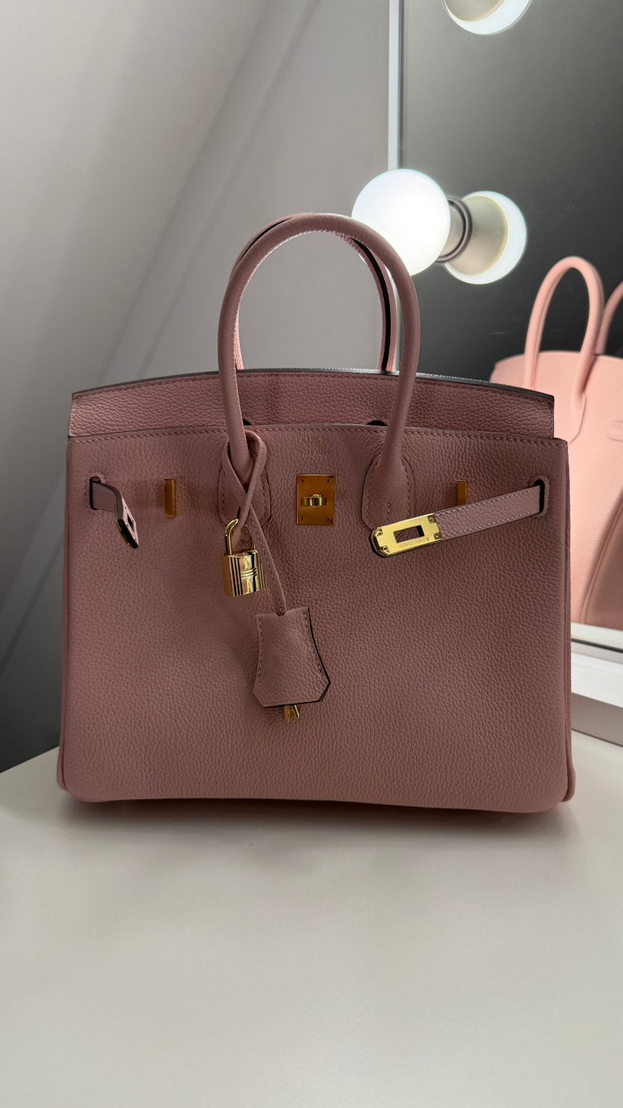 Hermès Birkin 20 Pink Gold Hardware, Ophalen of Verzenden, Nieuw, Roze, Handtas