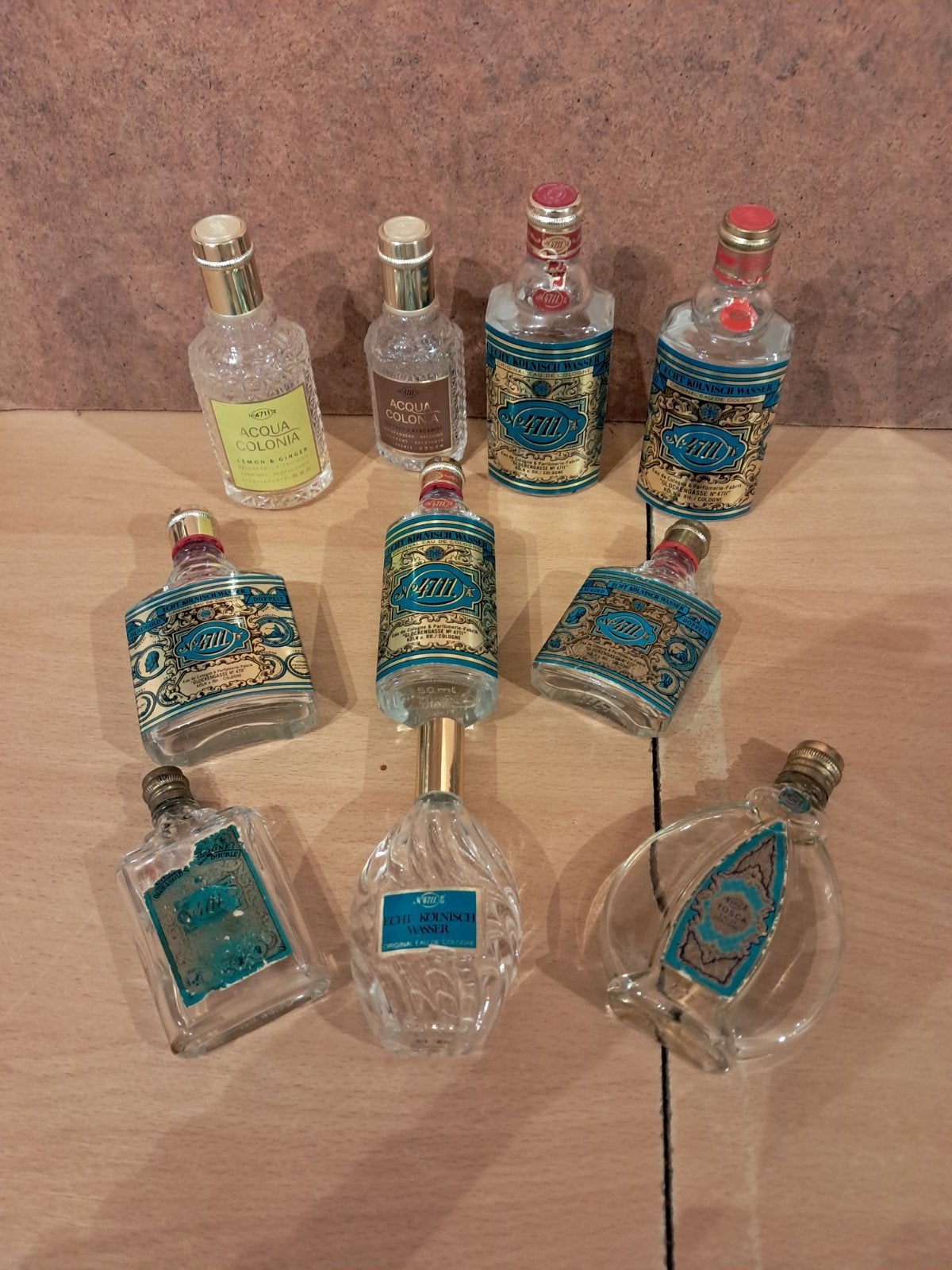 10 lege flesjes 4711, Verzamelen, Ophalen of Verzenden, Parfumfles