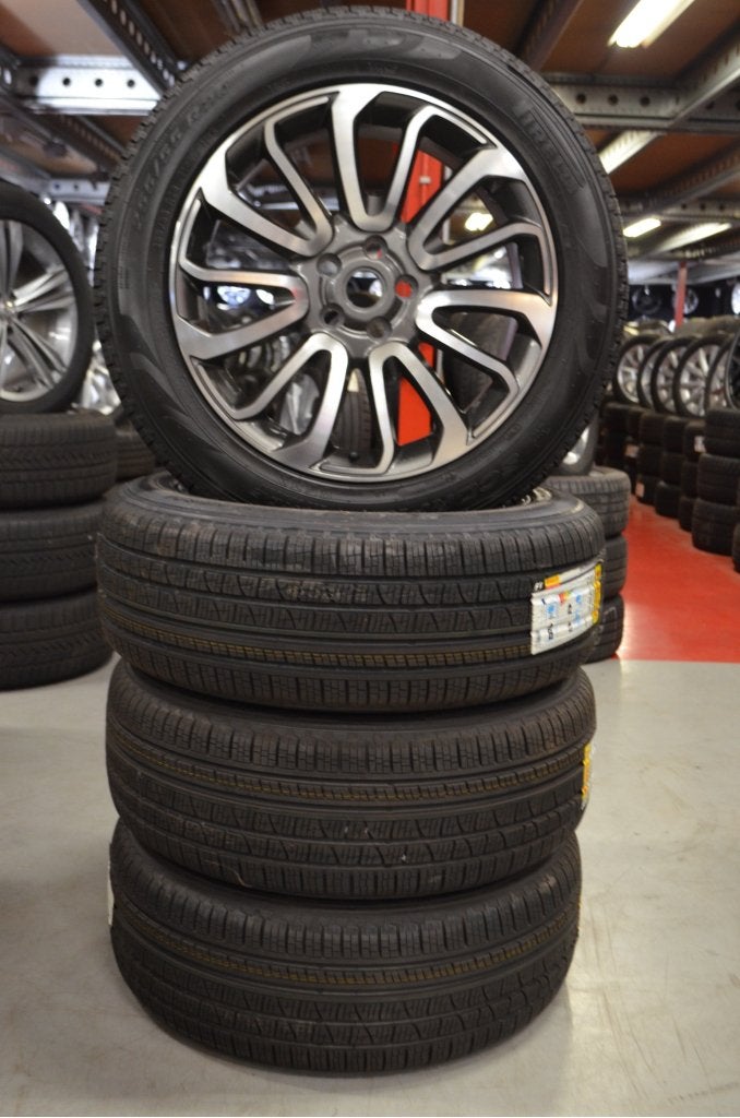 20" Range Rover L405 5x120 ET45 + Zomerbanden + TPMS, Niet ingevuld, Gebruikt, 255 mm, Banden en Velgen