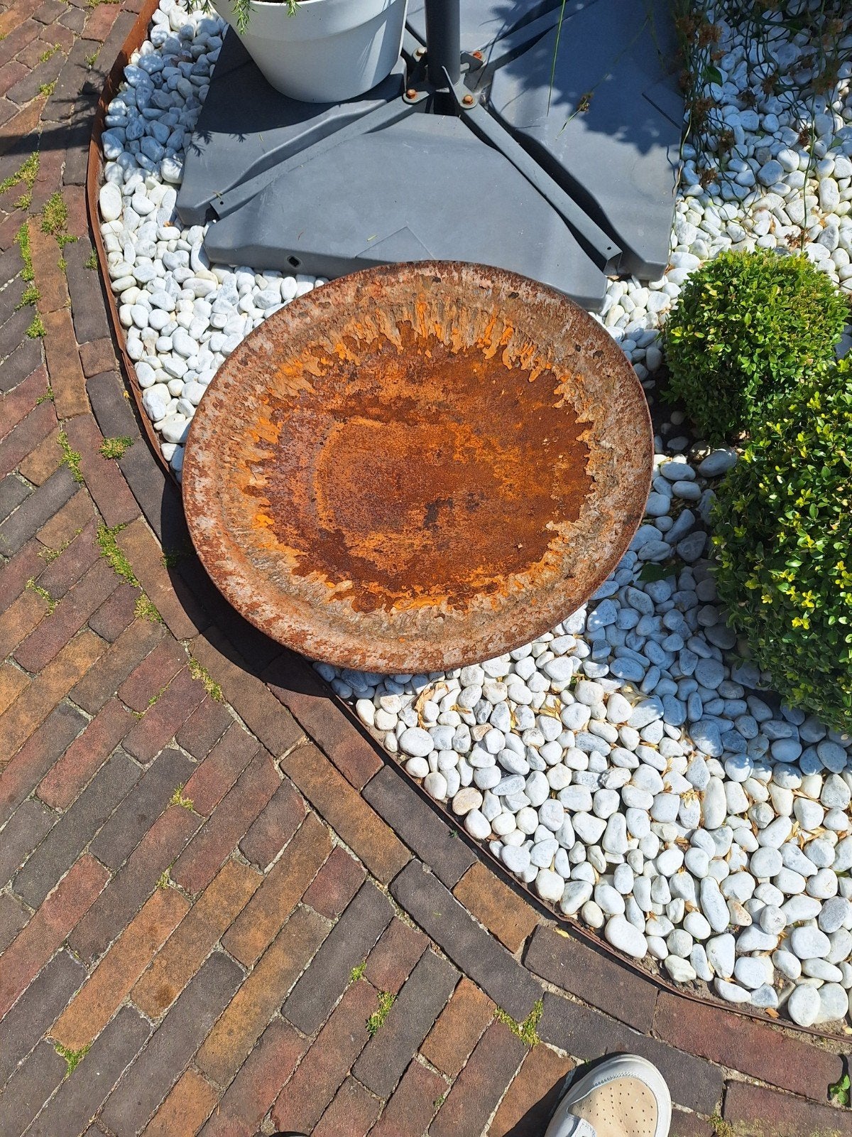 Cortenstaal vuur/waterschaal., Ophalen of Verzenden