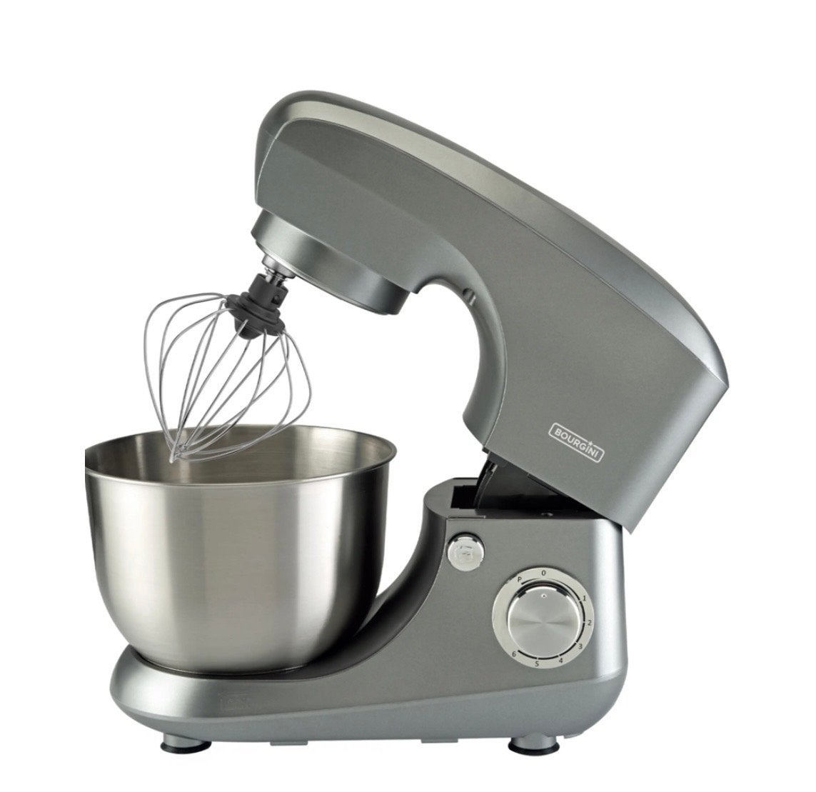 BOURGINI Trendy Kitchen Chef Keukenmachine Grijs 1400 W, Witgoed en Apparatuur, Ophalen, 4 liter of meer, Gebruikt, 3 snelheden of meer