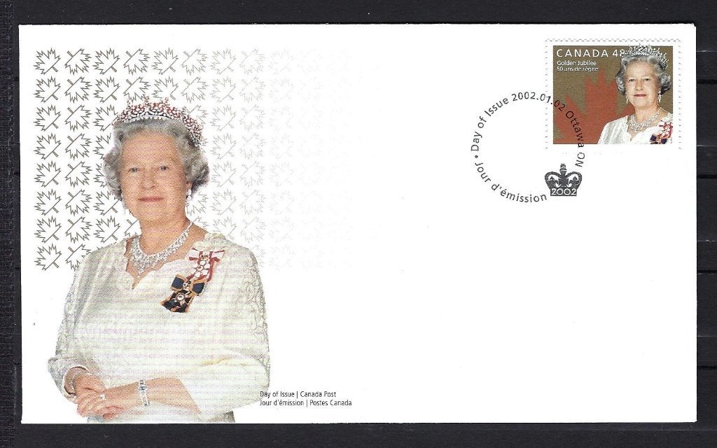 Canada FDC MI. 2022 Queen Elizabeth II 2002, Postzegels en Munten, Ophalen of Verzenden, Onbeschreven, Rest van de wereld